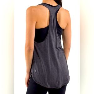 LULULEMON 105 F Singlet Tank Top Dark Grey 10